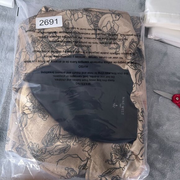 Nine West Blazer Suit Jacket Cropped Womens Size 4 Floral Button Front Gold - Picture 11 of 11